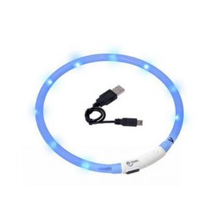 karlie-visio-nyakörv-világító-usb-ről-tölthető-kék-állítható-mérettel