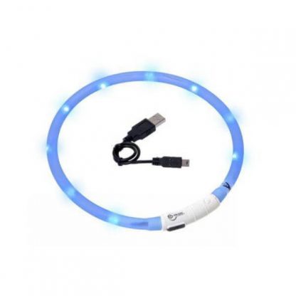 karlie-visio-nyakörv-világító-usb-ről-tölthető-kék-állítható-mérettel