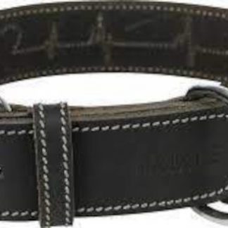 Trixie-Greased-Leather-Collar-bor-nyakorv-feketeszivritmus-mintaval-kutyak-reszere-L-XL-55-65cm_40mm