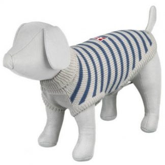 Trixie Milton Dog Pullover - pulóver (szürke/kék) kutyák részére (XXS) 24cm