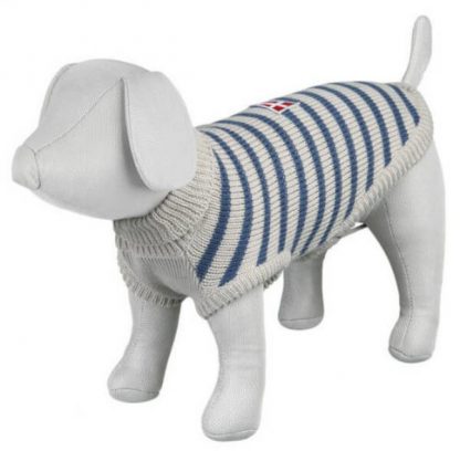 Trixie Milton Dog Pullover - pulóver (szürke/kék) kutyák részére (XXS) 24cm